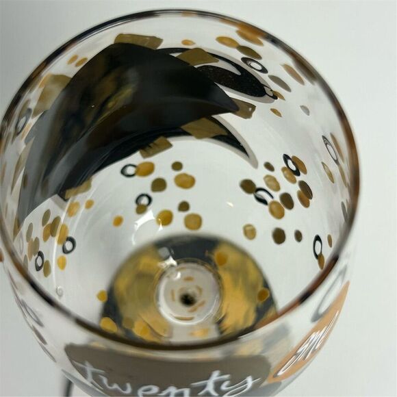 Lolita "21 & Having Fun" Hand-Painted Wine Glass 15 oz Birthday Gift - Picture 4 of 13